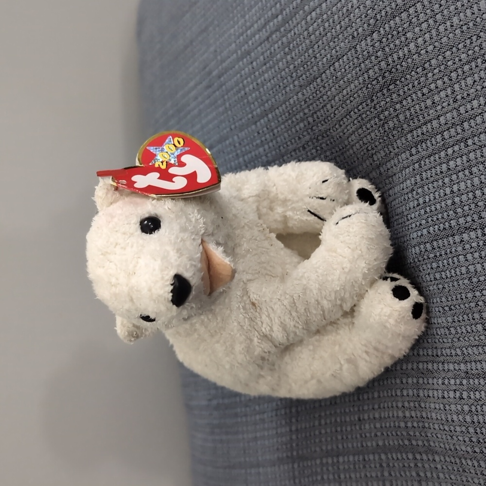 Aurora beanie baby plush polar bear.